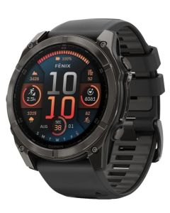 Garmin Fenix 8 AMOLED Sapphire Carbon 010-02905-21 edestä