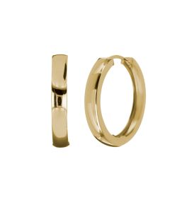 Kohinoor korvarenkaat 14K keltakultaa. Korvakorujen halkaisija on 18mm ja leveys 3,4mm.