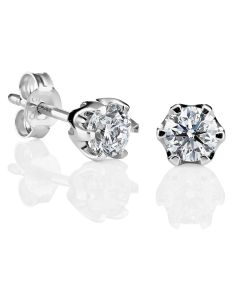 Kohinoor Polaris timanttikorvakorut 14K valkokultaa 143-239V-80B3