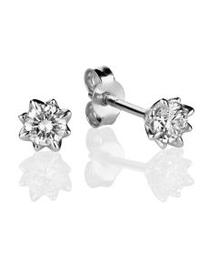 Kohinoor Rosa timanttikorvakorut 14K valkokultaa 143-260V-30