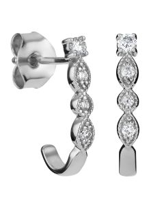 Kohinoor Clara timanttikorvakorut 14K valkokultaa 143-269V-11