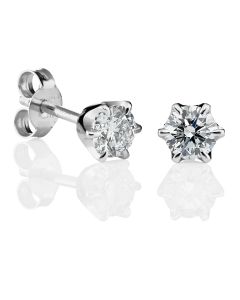 Kohinoor Leonora timanttikorvakorut 18K valkokultaa 144-248V-60B3