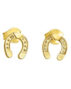 Lempikoru Ratsu Hevosenkenkä Korvakorut kullattu-925-hopea