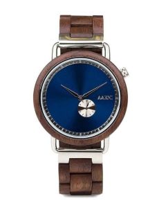 Aarni Sirius Pähkinäpuu 42mm sininen edestä