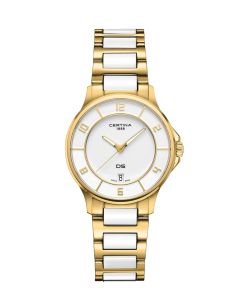 Certina DS-6 Lady ⌀35mm valkoinen edestä