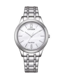 Citizen Eco-Drive Elegance -valkoinen edestä