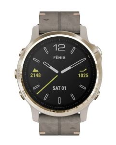 Garmin Fenix 6S Sapphire Light Gold 010-02159-40 edestä