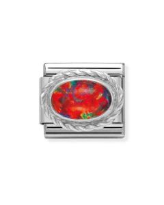 Nomination punainen opaali hopeareunuksella 330503/08