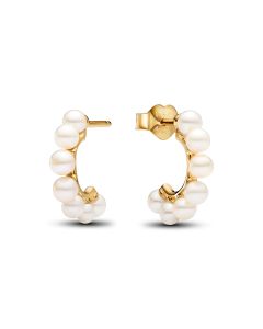 Pandora Käsitellyt makeanveden viljellyt helmet puolikuussa -korvakorut 