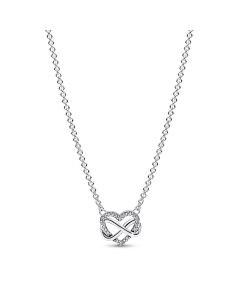 Pandora Säihkyvä äärettömyysmerkki ja sydän -kaulakoru 392666C01-50