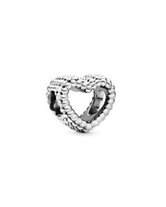 Pandora Beaded heart silver charm 797516