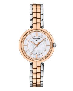 Tissot Flamingo 30mm vaalea helmiäinen edestä