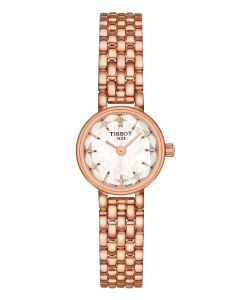 Tissot Lovely Round 19,5mm vaalea helmiäinen takaa