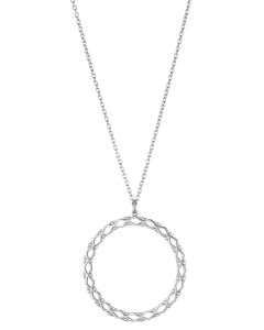 Solina-riipus. Ketjun pituus 85cm. Korun halkaisija on 53mm. Heikki Hartikainen sai inspiraationsa Solinaan veden liikkeestä purossa. Aaltomainen muoto muistuttaa laineita ja pallot aaltojen sivuilla kertovat kuplista, jotka muodostuvat veden riemukkaassa