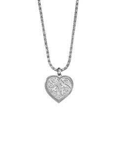 Hento-riipus. Ketjun sisällä säihkyvät zirkonia kivet. Ketjun pituus 50cm. Korun koko 29x29mm. Carina Blomqvistin suunnittelema Hento-korusarja pulppuaa elämäniloa kuin herkät perhoset. Hento muistuttaa meitä elämään hetkessä, yrittämään parhaamme ja olem