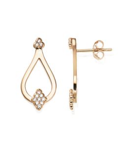 Efva Attling Little Dew Drops & Stars -korvakorut 18K keltakultaa. Korvakoruissa on briljanttihiotut timantit, joiden yhteispaino on 0,12.