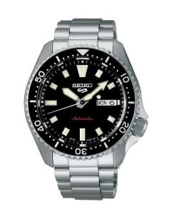 Seiko 5 Sports SRPL85K1 -musta edestä