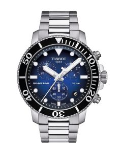 Tissot Seastar 1000 Chronograph 45,5mm sinimusta edestä