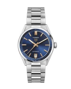 TAG Heuer Carrera Date 36mm -sininen edestä