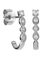 Kohinoor Clara timanttikorvakorut 14K valkokultaa 143-269V-11