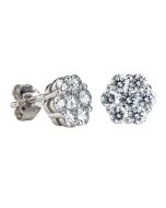 Kohinoor Dahlia timanttikorvakorut 18K valkokultaa 943-233V-160B4