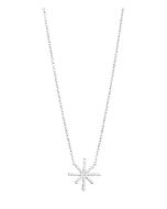 Efva Attling Beam & Stars hopeakaulakoru säädettävällä 42/45cm ketjulla. Riipuksen koko on 13,5cmx13,5cm ja siinä on tw/si timantit, joiden yhteispaino on 0.123ct