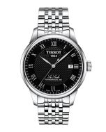 Tissot Le Locle 39,3mm musta taulu teräs runko edestä
